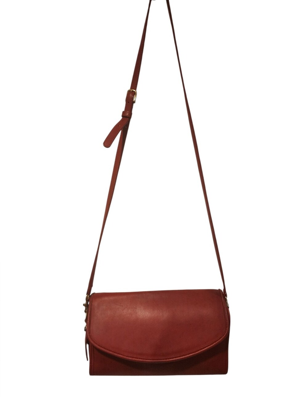 Vintage Coach Sterling Bag 9945 Red Leather Crossbody -Made In USA